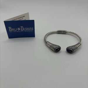 18k Sterling Silver Robert Manse Cuff Bracelet Vintage Bali Style